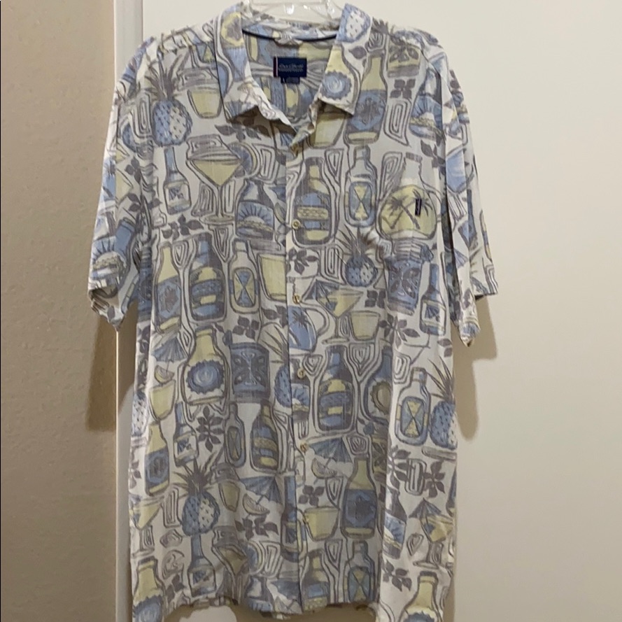 Jack O’neill Hawaiian Print Shirt, Size Lg
